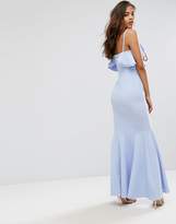 Thumbnail for your product : John Zack Tall Ruffle Front Fishtail Maxi Dress With High Low Hem