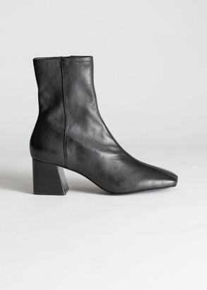 And other stories Square Toe Leather Boots