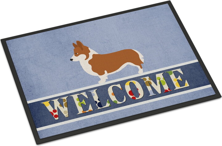Caroline's Treasures Carolines Treasures BB8320JMAT Pembroke Welsh Corgi Welcome Door Mat Indoor Rug or Outdoor Welcome Mat 24x36 Doormat