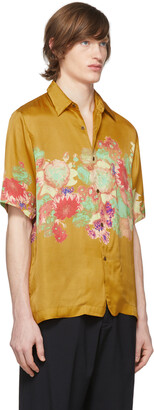 Dries Van Noten Yellow Floral Print Shirt