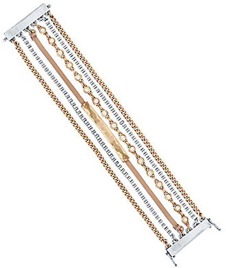 Lucky Brand Faux-Pearl Multi-Row Magnetic Line Bracelet