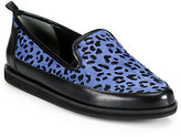 Thumbnail for your product : Rebecca Minkoff Spotted Calf Hair & Leather Slip-Ons