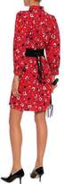 Thumbnail for your product : Marc Jacobs Belted Floral-print Silk-jacquard Mini Dress