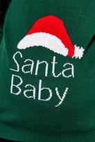 Thumbnail for your product : boohoo Womens Maternity Esme Santa Baby Christmas Jumper in Bottle Green size