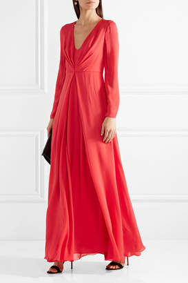 Giorgio Armani Gathered Silk-georgette Gown