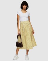 Thumbnail for your product : Topshop Daisy Organza Midi Skirt