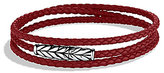 Thumbnail for your product : David Yurman Chevron Triple-Wrap Leather Bracelet