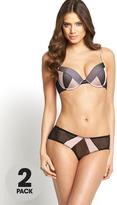 Thumbnail for your product : Sorbet Contrast Mesh and Micro Briefs (2 Pack)