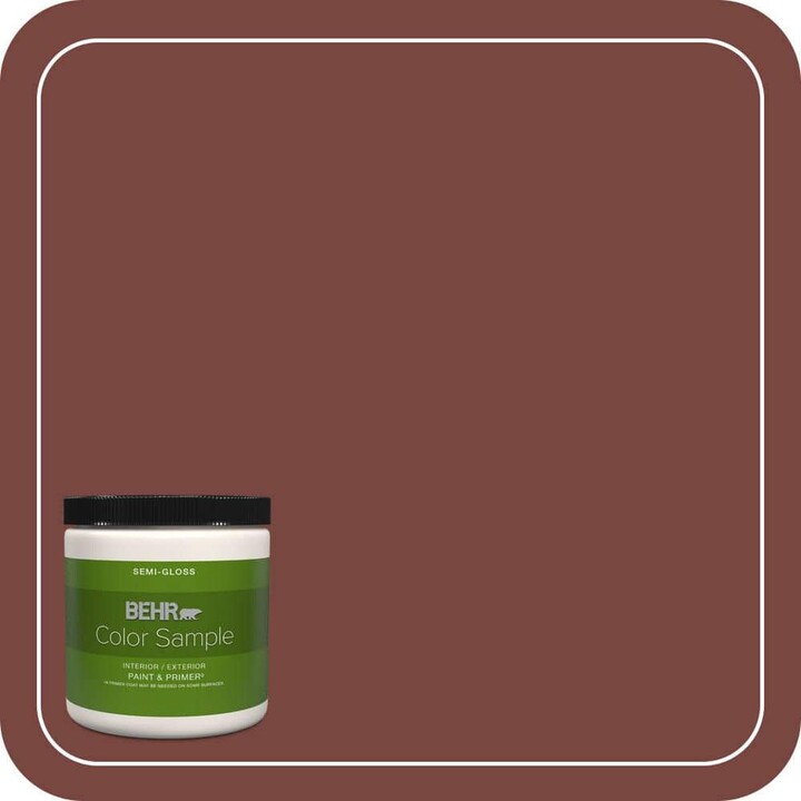 BEHR PREMIUM PLUS 8 oz. #PMD-89 Decadence Semi-Gloss Interior/Exterior Paint & Primer Color Sample