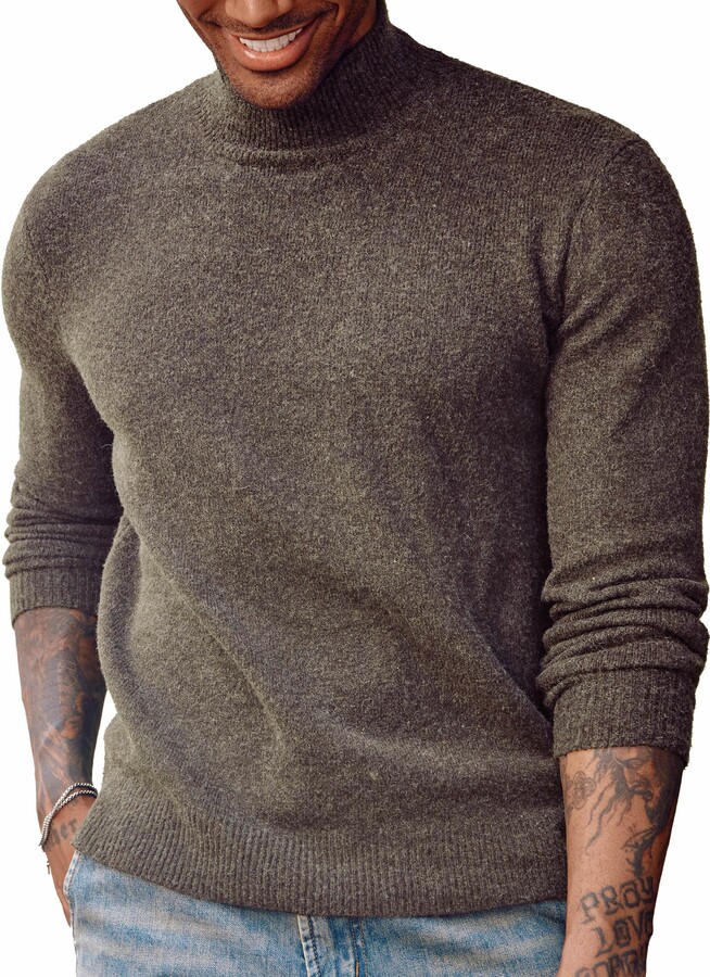 PJ PAUL JONES Men's Mock Turtleneck Sweater Long Sleeve Undershirts ...