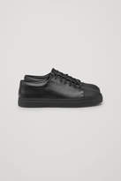 Thumbnail for your product : COS RUBBER-DETAIL LEATHER SNEAKERS