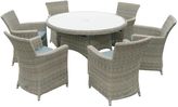 Thumbnail for your product : Oseasons Eden Rattan 6 Seater Dining Set in Chic Walnut