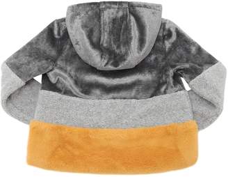 Simonetta Chenille & Faux Fur Sweatshirt