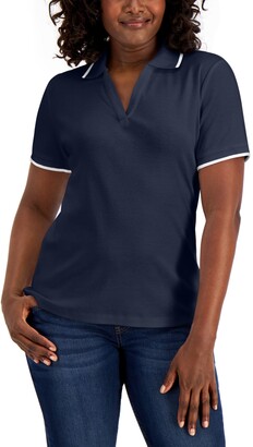 macy's women's petite polo shirts