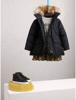 Thumbnail for your product : Burberry Detachable Raccoon Fur Trim Down-filled Hooded Puffer Coat
