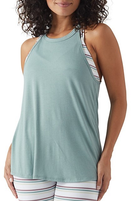 high neck yoga tank