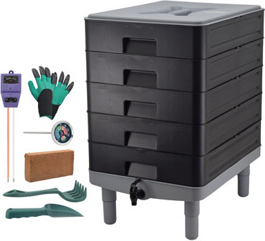 Arcadia Garden Products Landon Compost Bin 100L - Gray