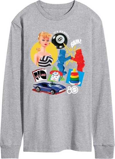 Mattel Men'sMattelClassicLongSleeveGraphicT-Shirt-AthleticHeather-X-Large