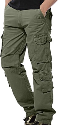 LindoMaker Plus Size Spandex Trousers Cargo Trousers for Men UK