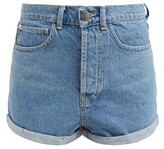 Thumbnail for your product : Raey Low Cut-off Denim Shorts - Light Blue