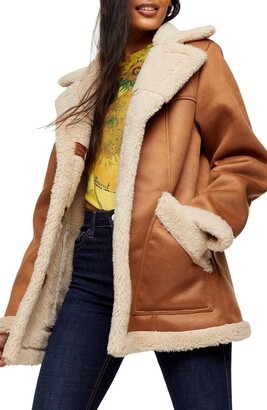 topshop shearling