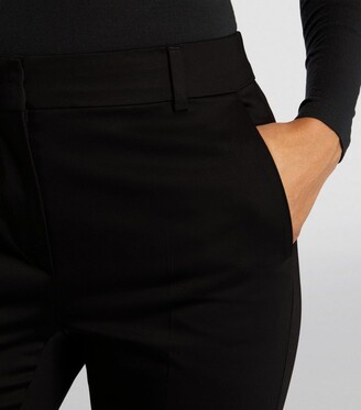 Max Mara Celtico Wool And Mohair-blend Twill Tapered Pants In Black