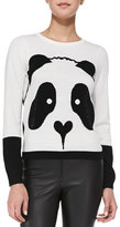 Thumbnail for your product : Alice + Olivia Crewneck Rhinestone Panda Sweater
