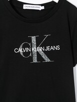 Thumbnail for your product : Calvin Klein Kids logo-print cotton T-shirt