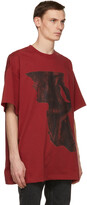 Thumbnail for your product : John Lawrence Sullivan Red Oversized Print T-Shirt