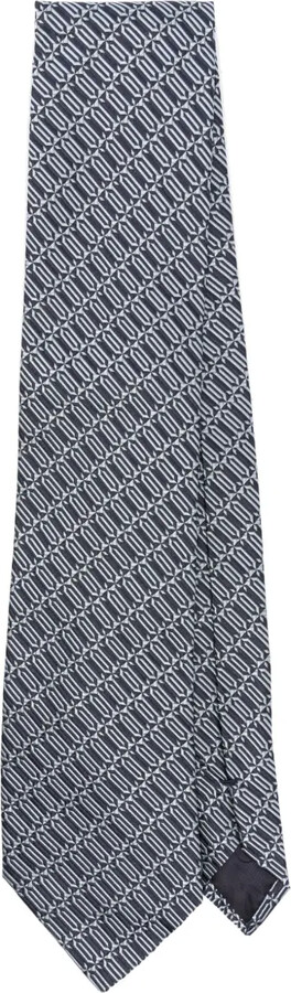 Lanvin Pattern-Jacquard Silk Tie