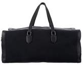 Thumbnail for your product : Valextra Leather-Trimmed Canvas Weekender