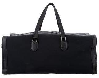 Valextra Leather-Trimmed Canvas Weekender