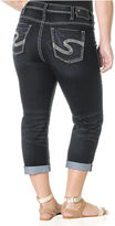 Thumbnail for your product : Silver Jeans Plus Size Suki Capri Jeans, Dark Wash
