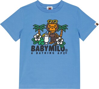 Bape Kids Printed jersey T-shirt