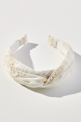 By Anthropologie Twisted Headband White
