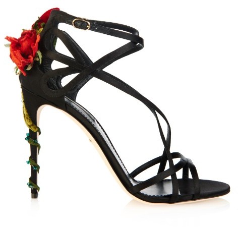 Dolce & Gabbana Rose-embellished multi-strap sandals - ShopStyle