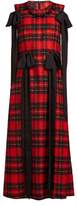 Thumbnail for your product : Simone Rocha Beaded And Bow Trim Tartan Georgette Dress - Womens - Red