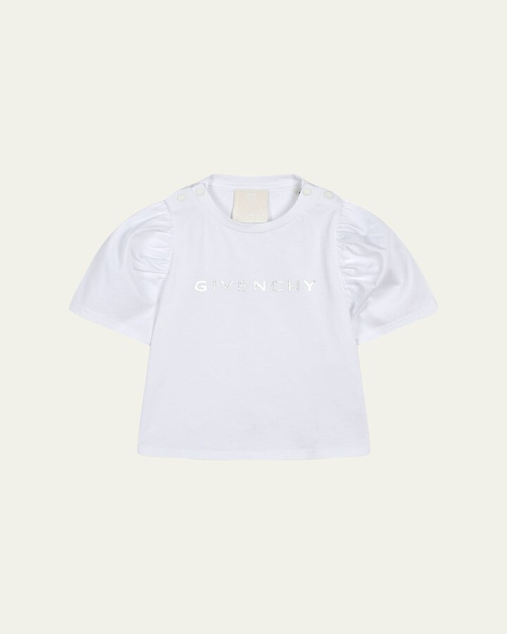 Givenchy Girl's Contrast Logo-Print T-Shirt, Size 12M-3