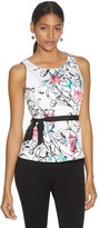 Thumbnail for your product : White House Black Market Sleeveless Floral Print Bodice Top