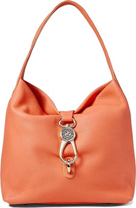 Dooney & Bourke Pebble II Small Logo Lock Sac (Coral) Handbags