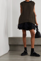 Thumbnail for your product : Simone Rocha Crystal-embellished Cable-knit Tank