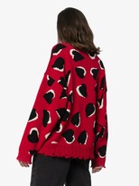 Thumbnail for your product : R 13 Heart Motif Oversized Jumper