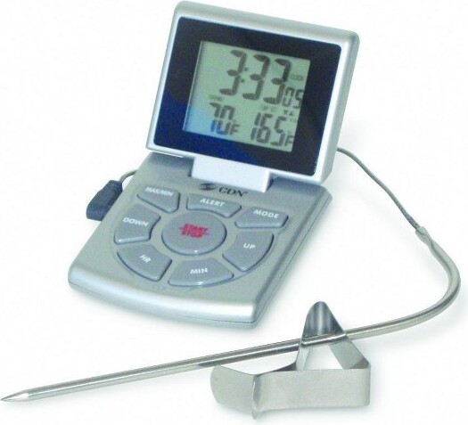 CDN CDNDigitalProgrammableProbeInOvenThermometerandTimer,Silver