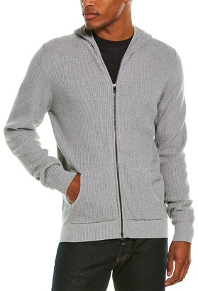 men's waffle knit zip hoodie