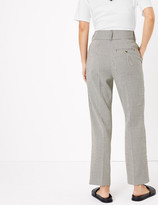 Thumbnail for your product : Marks and Spencer Evie Straight Leg Checked 7/8 Trousers