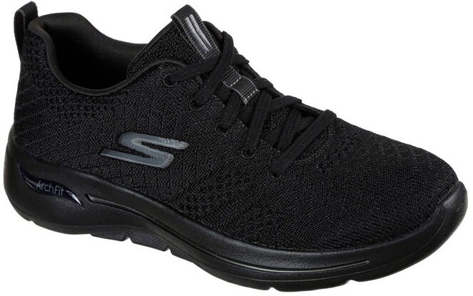 Skechers Go Walk Arch Fit Unify Black/White Lace-Up Sneaker - ShopStyle ...