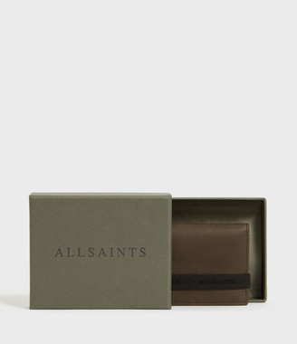 AllSaints Raven Leather Cardholder