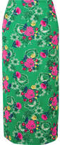 Marni - Floral-jacquard Midi Skirt - Green
