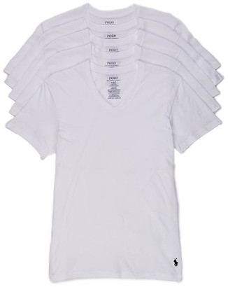 polo ralph lauren white v neck tees