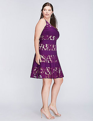 Gabby Skye Pintuck Lace Dress